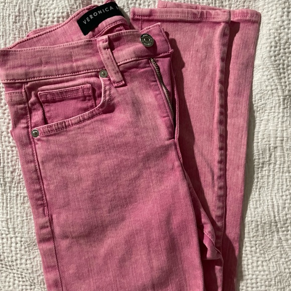 Brand New Veronica Beard Size 24 Pink Kate Skinny Jeans - Picture 1 of 5